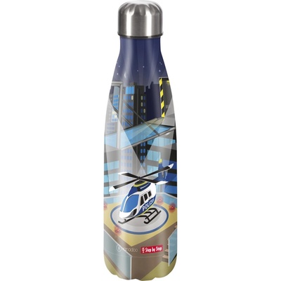 Step By Step Izolovaná láhev na pití z nerezové oceli 500 ml Helicopter Sam