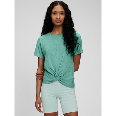 GAP Спортна тениска GapFit с усукване отпред GAP GAP | Zelen | ЖЕНИ | XS
