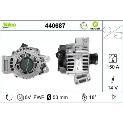 VALEO Alternátor VALEO RE-GEN REMANUFACTURED VA 440687