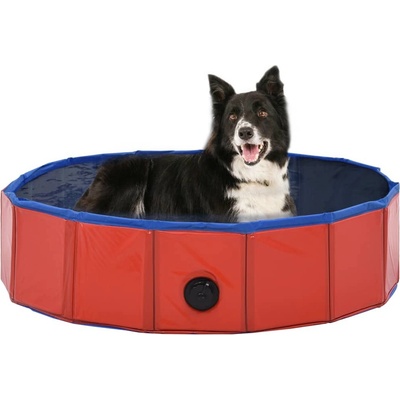 vidaXL Skládací bazén pro psy PVC modrý 80 x 20 cm