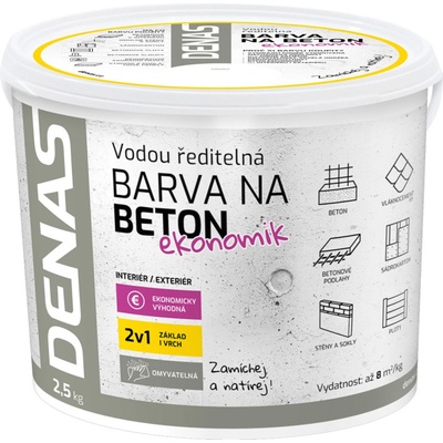 Denas Beton Ekonomik 2,5 kg sivá
