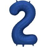 Party Deco Фолиев Балон - Цифра, 86 см, Тъмносин - 2 (fb1s-2-074)