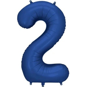 Party Deco Фолиев Балон - Цифра, 86 см, Тъмносин - 2 (fb1s-2-074)