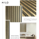 Lamelio Milo ляв оребрен краен панел, златисто покритие 4.2x270 см (ZL1-Z)
