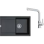 Franke - Кухненски комплект G259O, мивка от фрагранит MRG 611 и смесител FS 3230.031, оникс/хром 114.0700. 721 (114.0700.721)