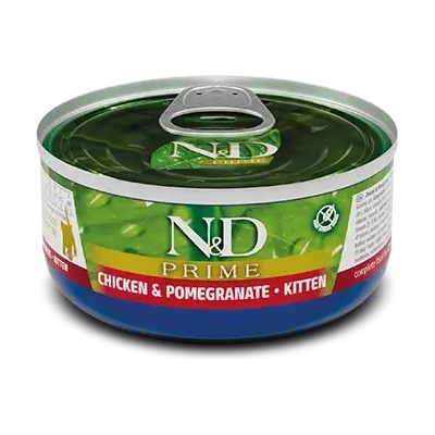 Farmina N&D Prime Kitten Chicken & Pomegranate 70g - пълноценна консервирана храна за малки котенца