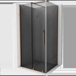 Mexen Velar плъзгаща се душ кабина 100 x 90 см, графит, розово злато - 871-100-090-41-60 (871-100-090-41-60)