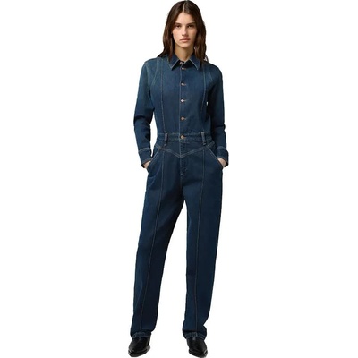 WRANGLER Гащеризон Wrangler Western Regular Fit long sleeve jumpsuit - Blue (Rustic Rinse)