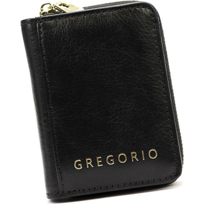 Gregorio Mini dámska čierna kožená peňaženka IT-125