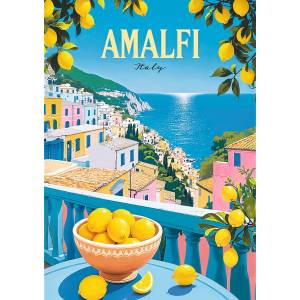 Trefl - Puzzle Puzzle Premium Plus: Vintage Poster: Amalfi, Italy - 1 000 piese
