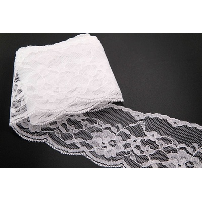 Silonová čipka - biela - šírka 5 cm