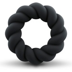 Rocks-Off Twist Non Vibrating Liquid Silicone Ring Black