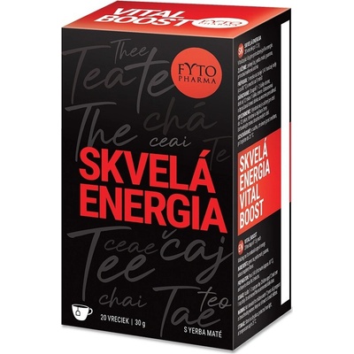 Fytopharma SKVELÁ ENERGIA vitalizujúci zelený čaj s maté 20 x 1,5 g
