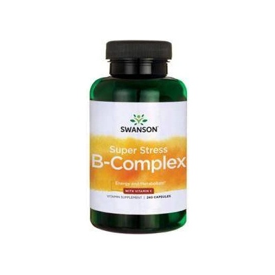 Swanson Витамин B Комплекс с витамин C - Super Stress - Vitamin B-Complex with Vitamin C / 240 Caps, 4305