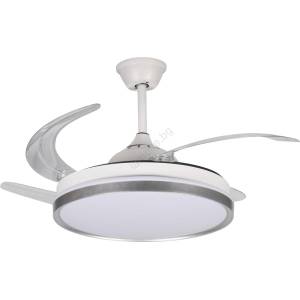 Kanlux 46372 - димируемо LED осветително тяло с вентилатор PLAVE LED/36W/230V CCT сребристо/бяло + дистанционно управление (KX2736)