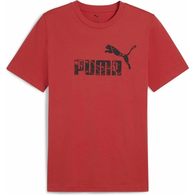 Puma Graphic NO.1 Logo Tee červené čierne