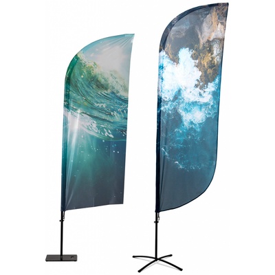 Jansen Display Beachflag Alu Wind 255cm Total Height, 860 x 2420 mm