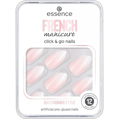 Essence French Manicure Click & Go Nails umělé nehty 02 Babyboomer Style 12 ks