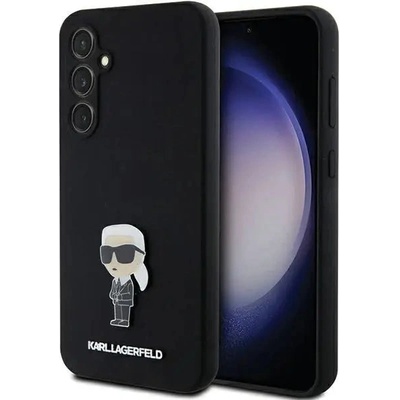 KARL LAGERFELD Кейс Karl Lagerfeld Silicone Ikonik Metal Pin за Samsung Galaxy S23 FE, черен (KF001927-0)