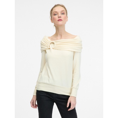 Orsay Кремава дамска тениска с дълъг ръкав ORSAY Orsay | Byal | ЖЕНИ | XS