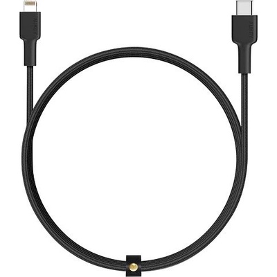 Aukey CB-CL1 Braided Nylon MFi USB-C to Lightning, černý