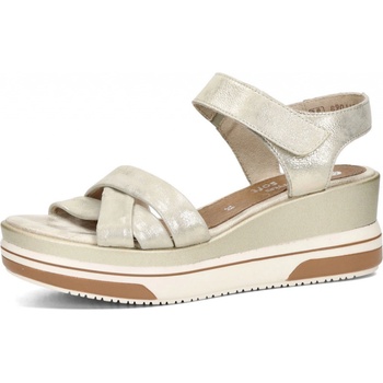 Remonte dámské kožené sandály - zlaté