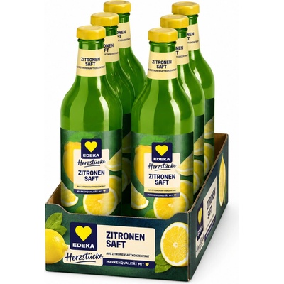 Edeka 100% citrónová šťáva 6 x 750ml