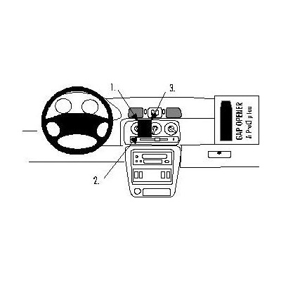 Brodit ProClip montážna konzola na palubnú dosku pre Nissan Micra 98-02, 852604