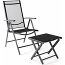 Garthen 40797 Zahradní polohovatelná židle + stolička pod nohy