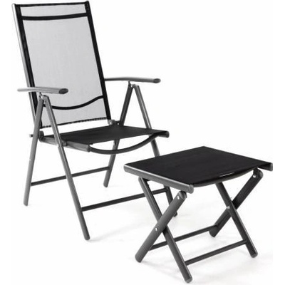 Garthen 40797 Zahradní polohovatelná židle + stolička pod nohy