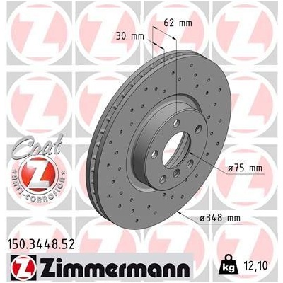 Brzdový kotúč ZIMMERMANN 150.3448.52
