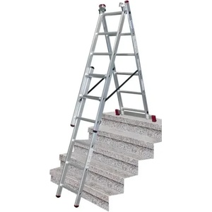 KRAUSE Трираменна алуминиева стълба със стълбищна функция KRAUSE CORDA 3x6 (05033369)