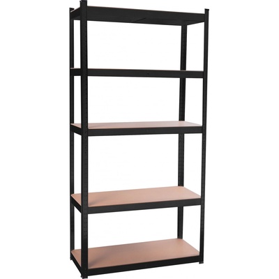 Kovový regál 180 x 90 x 40 cm 5 políc MR4600BLACK