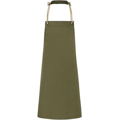 Karlowsky Gastro zástěra s laclem KY056 Moss-Green 70x85cm