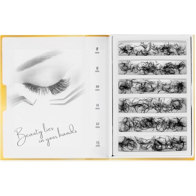 Luxury Lashes Narrow 5D Zakrivenie umelých rias: CC, Dĺžka umelých rias: Mix dĺžok 7-12 mm, Hrúbka rias: 007