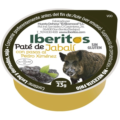 Huerta Dehesa Iberitos paštika z divočáka s vínem Pedro Ximénez 23 g