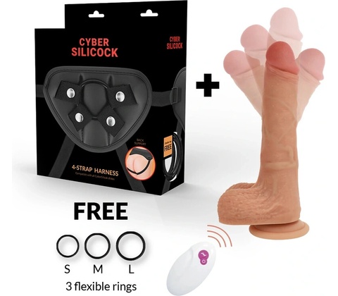 Cyber Silicock Strap-On Mr Rick Remote Control