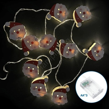 Aigostar - LED коледен гирлянд 20xLED/3xAA 3m топла бяла светлина Дядо Коледа (AI2225)