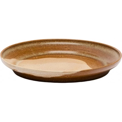 Hnědý keramický talíř Kave Home Nagoli 26,5 cm