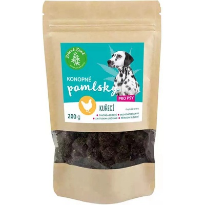 Zelená Země Konopné pamlsky pre psov príchuť kura 200 g
