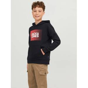 JACK & JONES Суичър Jack and Jones Kids Play Logo Hoodie - Black