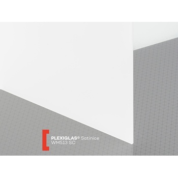 Röhm Pieskované plexisklo Plexiglas Satinice 3 mm WM513 SC 1520 x 2050 mm biele 1 ks
