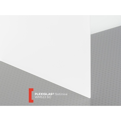 Röhm Pieskované plexisklo Plexiglas Satinice 3 mm WM513 SC 1520 x 2050 mm biele 1 ks