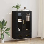 vidaXL Висок шкаф с чекмедже Черния дъб 69, 5 x 31 x 115 см (882516)