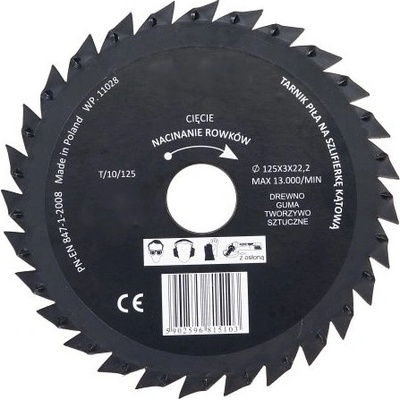 TARPOL Profesional Pílový kotuč s rašpľou -125mm plochy rovný KRP10