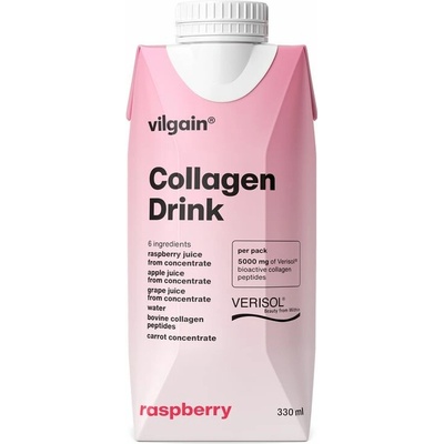 Vilgain Collagen Drink malina Multipack 15 ks x 330 ml