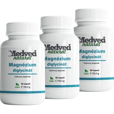 Medveď Natural Magnézium Diglycinát 3 x 60 kapsúl