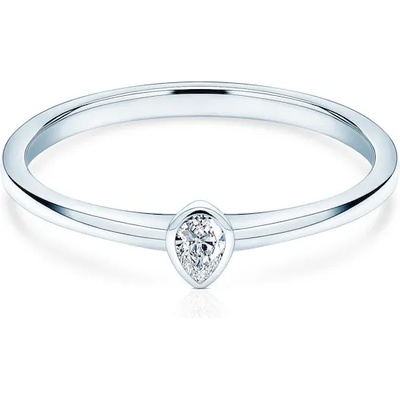 SAVICKI Годежен пръстен Pure: бяло злато, диамант с шлифовка