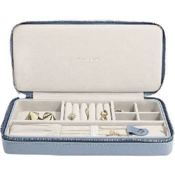 Stackers Пътническа кутия за бижута с място за колиета Stackers сивкавосиня (74548)