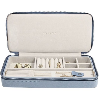 Stackers Пътническа кутия за бижута с място за колиета Stackers сивкавосиня (74548)